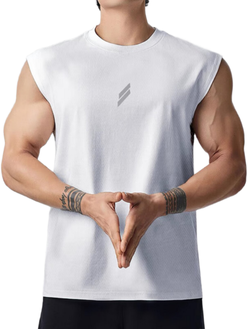 남성 헬스 기능성 머슬핏 민소매 나시 2장세트