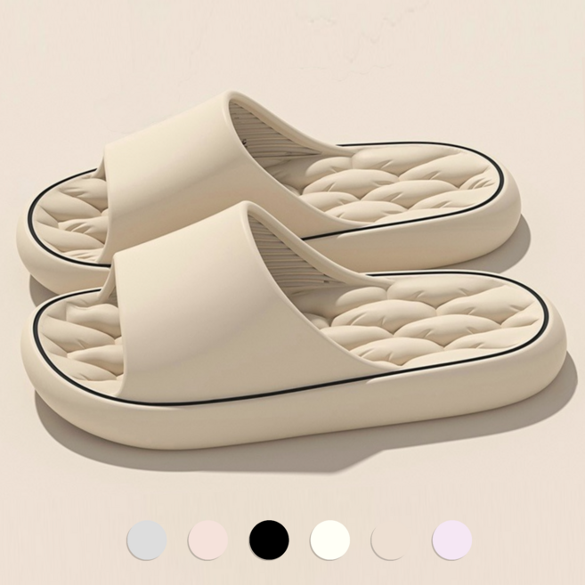 리빙도감 실내 슬리퍼 거실 실내화, 1개, 베이지