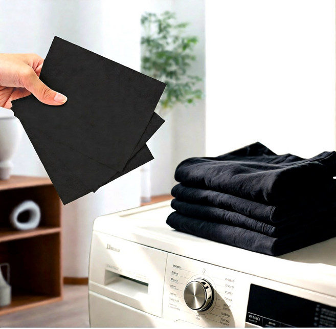 유루카 검정옷 복원 세탁 시트, 1개, Black(블랙)