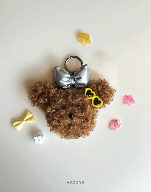 정품 헤지스 키홀더 브라운 초코 퍼피 겸 참장식 감성 백팩 심플, -