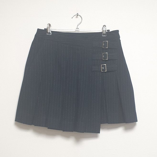 (빈티지) 왁 여성 스프라이트 블랙 골프 스커트 (67)