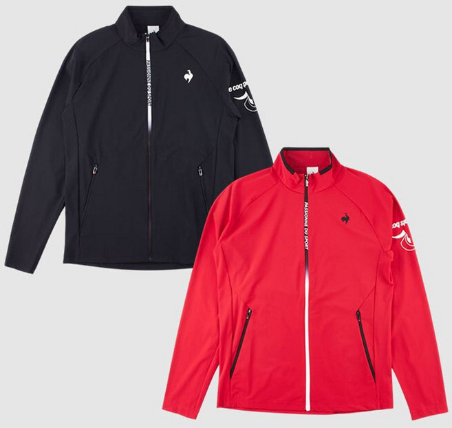 [엄브로] 르꼬끄 슬림핏 냉감 트리코트 트랙탑 QQ223EFT51 BLK