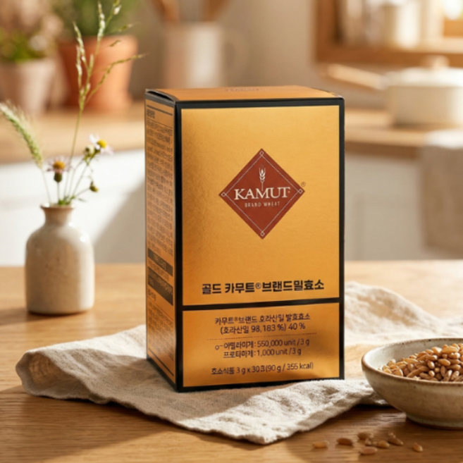 그래인 그레온 골든 카우트 가무트 호소 먹는법 이지혜 캬무트 카무트 식후편안한영양제, 1박스, 90g