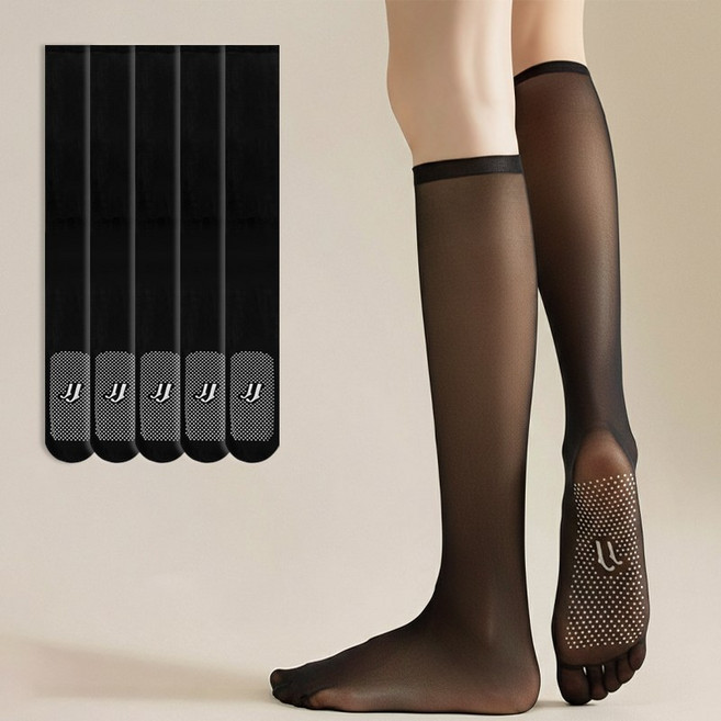 아띠Ahtty (4color / 5P) 미끄럼방지 논슬립 실리콘 누드 판타롱 고탄력 시스루 무릎 종아리 밴드 스타킹