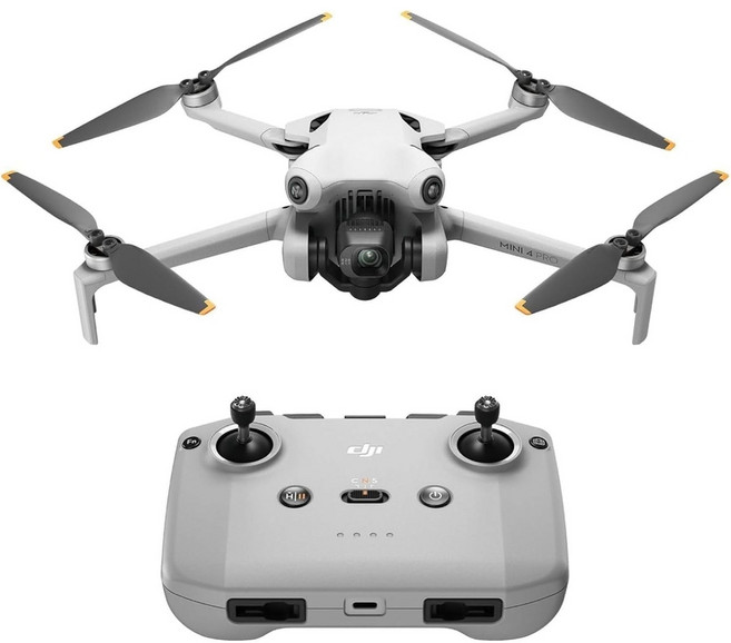 DJI 미니 4 프로 드론 (RC-N2) 4K 카메라 초경량 249g 34분 비행 20km 전송 거리 장애물 회피 초보자 추천, 미니4 프로 (RC-N2), 1개