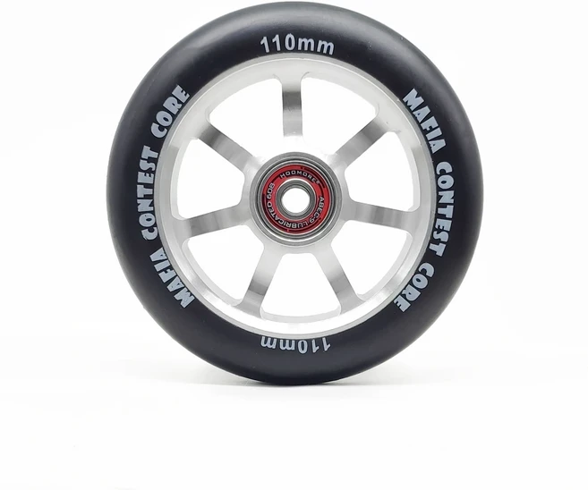 88A 110mm 알루미늄 합금 CNC 정밀 스쿠터 휠 핸드 카트 타이어 ABEC-9 베어링이있는 내구성 PU 무거운 ru, 02 110mm model10