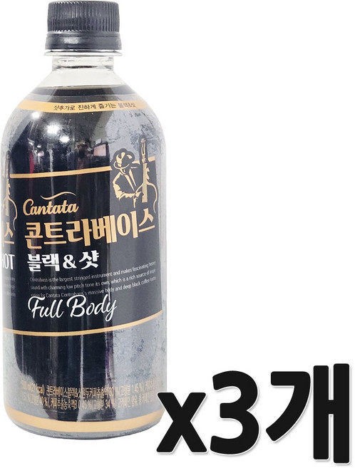 롯데칠성음료(주) 칸타타 콘트라베이스 블랙앤샷, 500ml, 3개