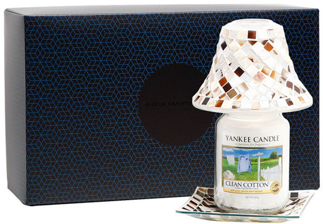 양키캔들 병향초 대 자쉐이드 캔들트레이 선물세트, 01 오렌지, 09 레몬 라벤더