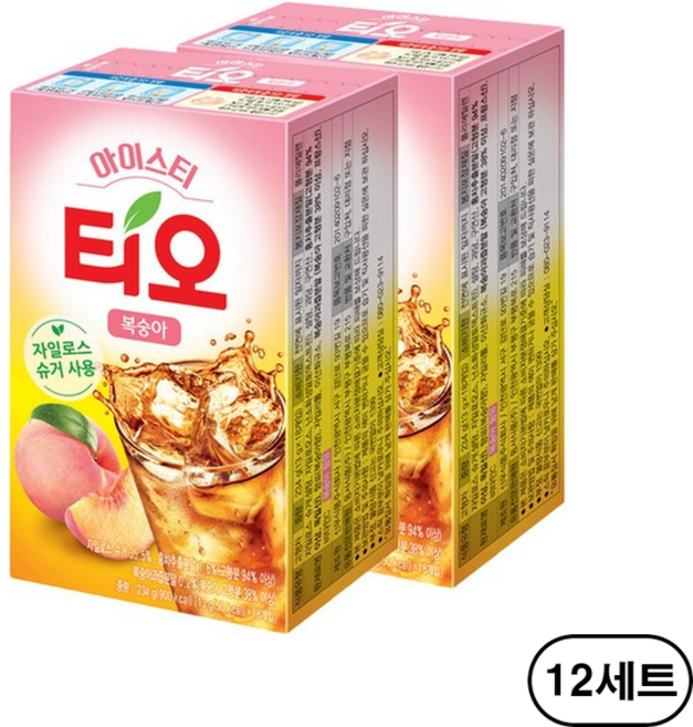 동서 티오 아이스티 복숭아맛 234g, 13g, 18개입, 24개