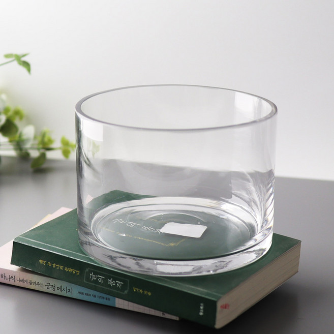 잎새몰 꽃유리화병 원형 유리화분