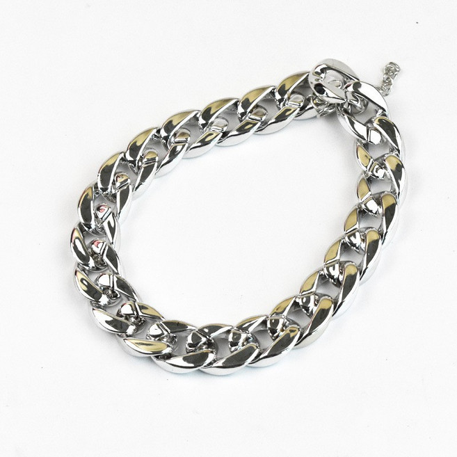 寵物項鍊 狗狗造型項圈 貓狗飾品, 1個, 銀色