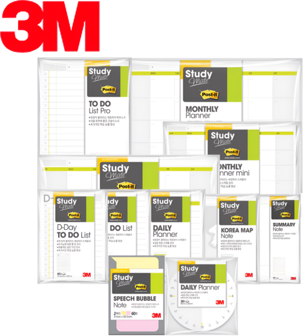 3M 포스트잇 스터디메이트 노트 플래너 모음, 먼슬리 미니 플래너660