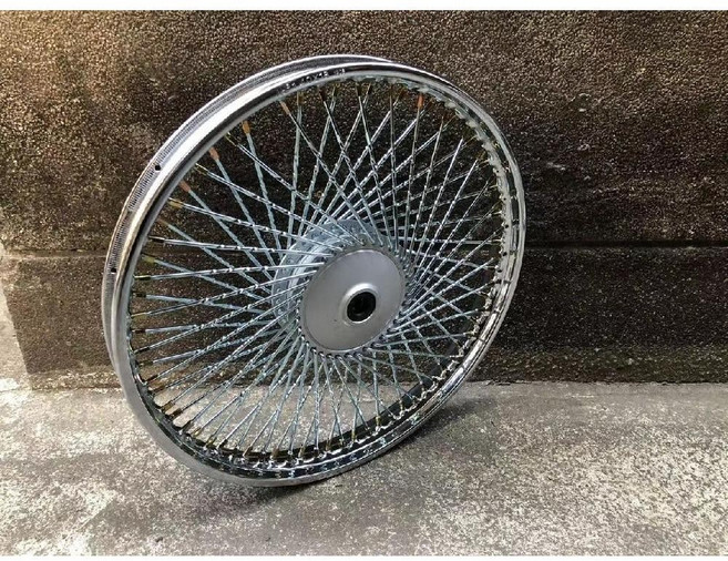 슈퍼커브 마차 휠 크롬 스포크휠 세트 빈티지 교체, 1.40x17 앞바퀴, 1개