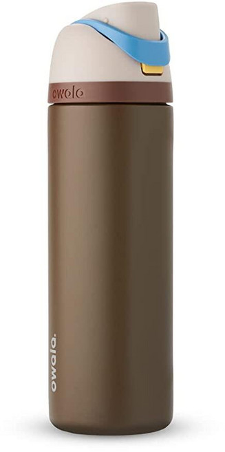 Owala 해리 포터 FreeSip 단열 스테인리스 스틸 물병 빨대 포함 BPA 프리 스포츠 여행에 적합 709.8ml(24온스) 후플푸프143926, Star Wars, Mandalorian