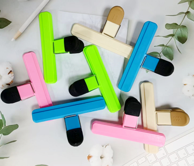 다알리아 꽉잡아 대용량 봉지 밀봉 집게 다용도 와이드 10개입 세트, 1개, 5컬러 믹스 와이드