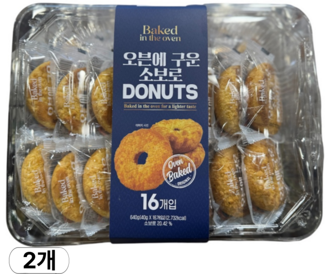 [트레이더스] 오븐에 구운 소보로도넛 (16개입), 640g, 2개