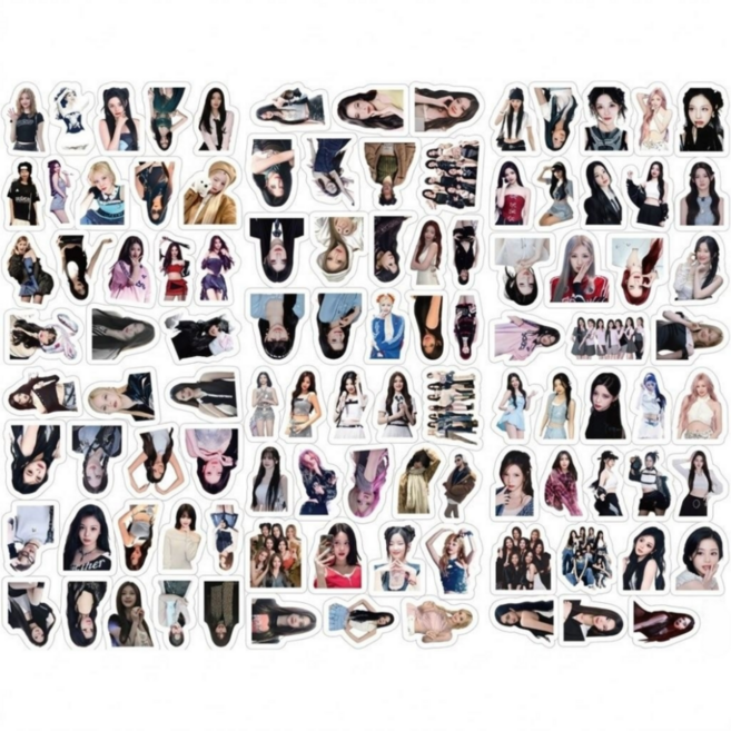 아이돌 스티커 15개 그룹 풀라인업 국내최다 옵션 선택형 대용량 다꾸 폰꾸, 1세트, NEWJEANS(뉴진스)/103Pcs