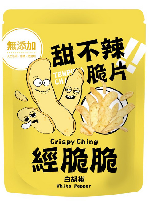 Crispy Ching 經脆脆 甜不辣脆片 - 經典白胡椒口味, 45g, 1包