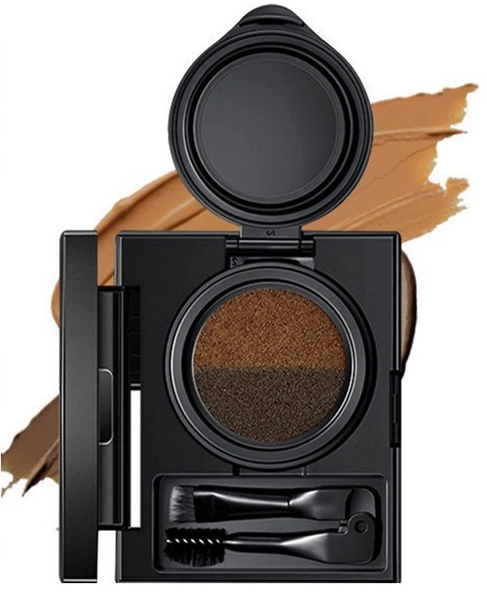 투컬러 브로우 쿠션 워터프루프 롱래스팅 자연 눈썹 연출, 1개, 02 투컬러 브라운 - 쿠팡