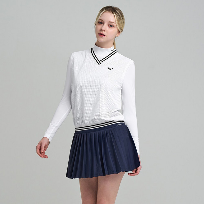 다운블로우 여성 스포츠 메쉬 기능성 쿨링 배색 베스트 DB 5113W