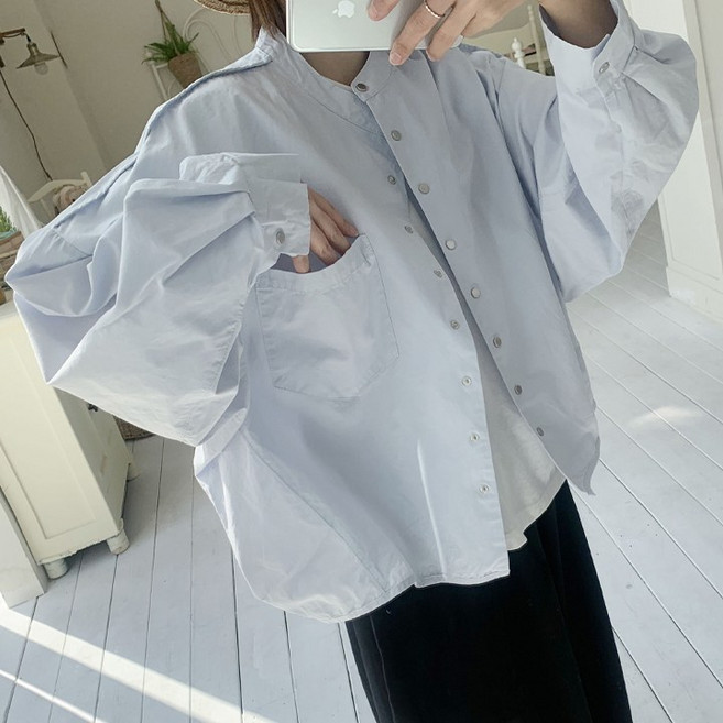 애플망고옷장 오버핏 18011 면남방자켓 봄여름잠바