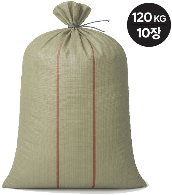 코코로 폐기물 마대자루 재활용 쓰레기 끈달린 마대 포대, 10개, 조임끈 마대자루 - 특대(120kg)