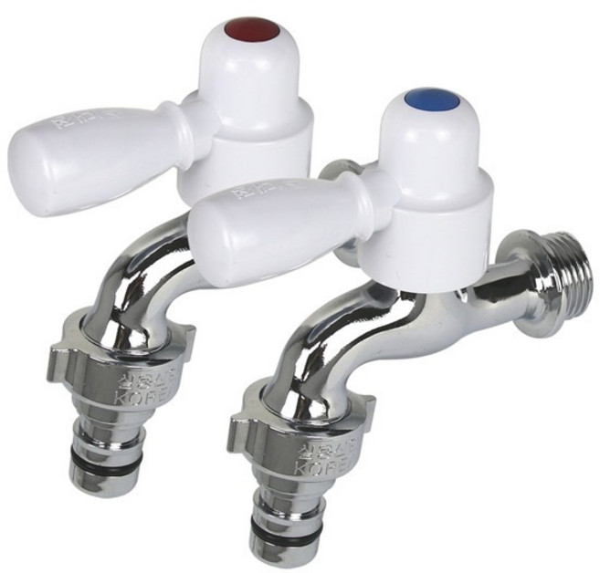 원스톱 커플링 수도꼭지 수도 수전 샤워호스, 냉수, 1개