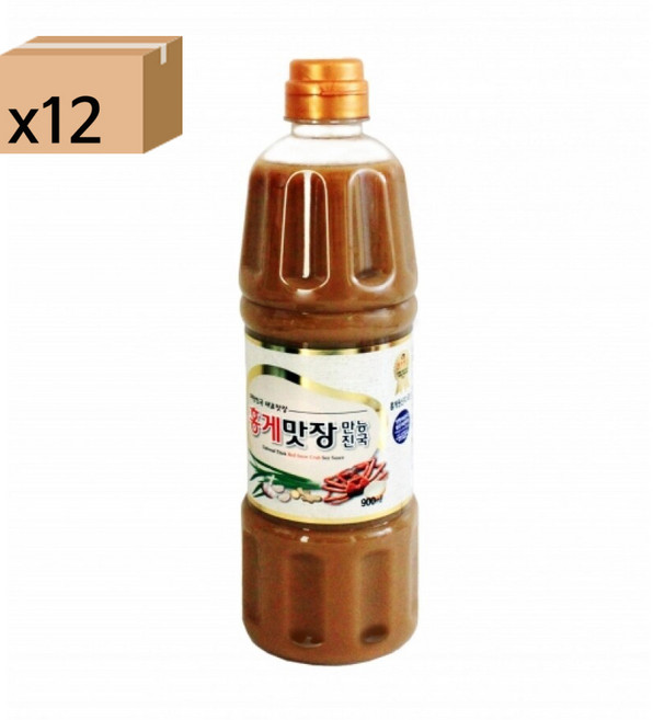 홍일식품 홍게맛장 만능진국 소스 900ml 1박스 [12개] (무MSG 무색소 무화학조미료), 12개