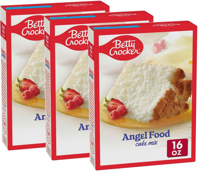베티크로커 엔젤 푸드 케이크 믹스 Betty Crocker Angel Food Cake Mix, 453g, 3개