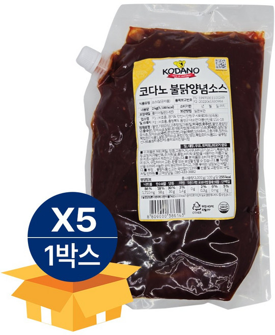 코다노 불닭양념소스 2kgX5개, 2kg, 5개