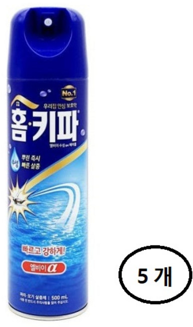 홈키파 엘비이 알파 에어졸500ml, 5개, 500ml