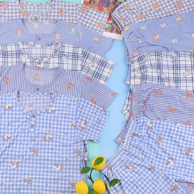 AUBE 26 신상입고 주니어남아 반팔 냉감 상하세트 여름 아동잠옷 주니어파자마