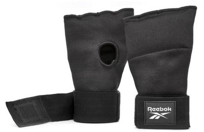리복 프로 퀵 핸드랩 격투기 복싱 권투 훈련 장갑, 블랙, 1개