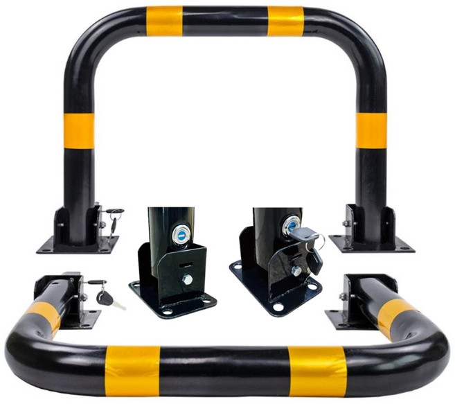 실외용 접이식 주차방지 장치 열쇠잠금형 모텔 업소 원룸 주차장 빌라, 콘크리트용, 1개