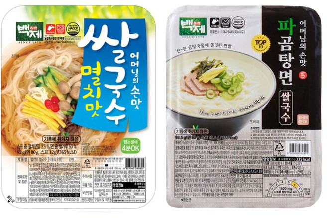 백제 쌀국수 파곰탕5개+멸치맛5개, 93.5g, 10개