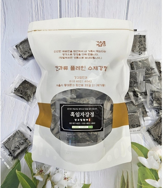 옛날과자 수제강정 흑임자강정 300g, 4개