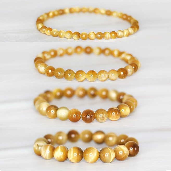 힐링젬 천연 골드호안석 타이거아이 AAA급 염주 원석팔찌 금전운 재물운 사업운 파워스톤