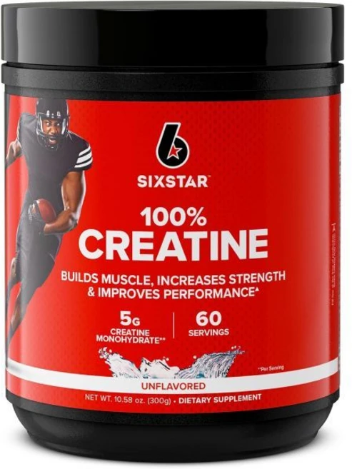 크레아틴 헬스 식스 스타 100% 모노하이드레이트 파우더 운동 성능 무향 미세화 여성 남성용 60인분, Nutritional Supplement, 300g, 1개 - 쿠팡