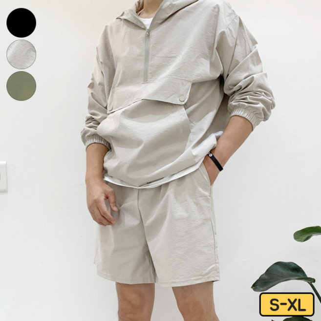 가비진 남성용 아노락세트 운동복 바람막이세트 상하의세트