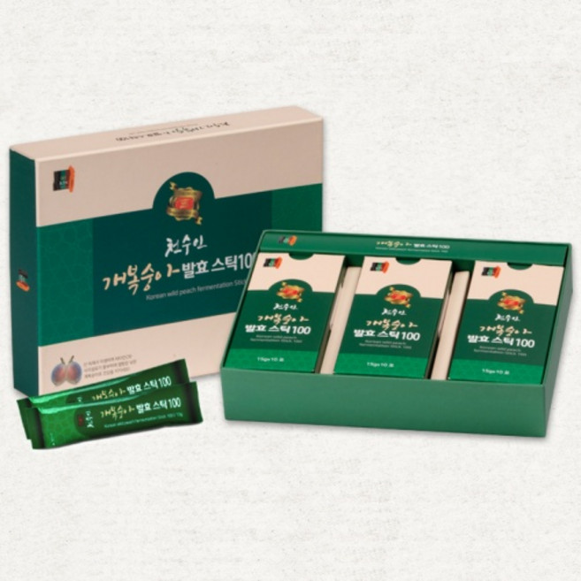 국산 자연산 야생 개복숭아 엑기스 발효 스틱, 30개, 30개입, 15g