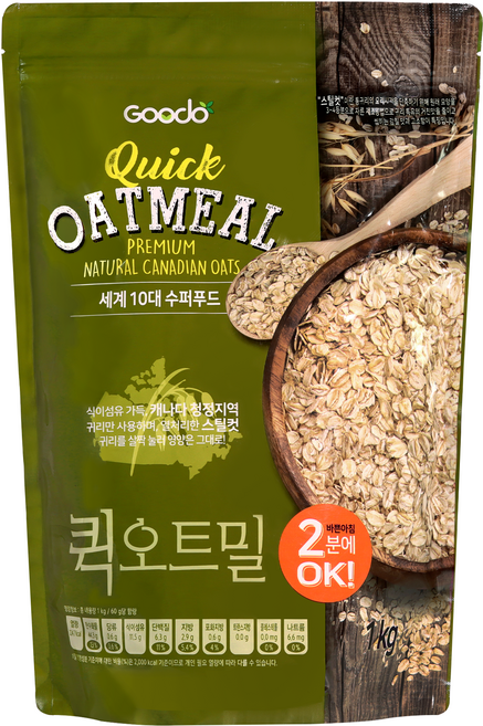 구도 퀵오트밀, 1kg, 1개
