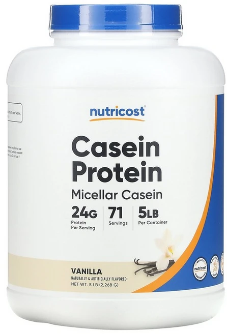 Nutricost 카제인 단백질 바닐라 맛 2 268g(5lb) Nutricost (뉴트리코스트), 2267 g, 2.268kg, 1개 - 쿠팡