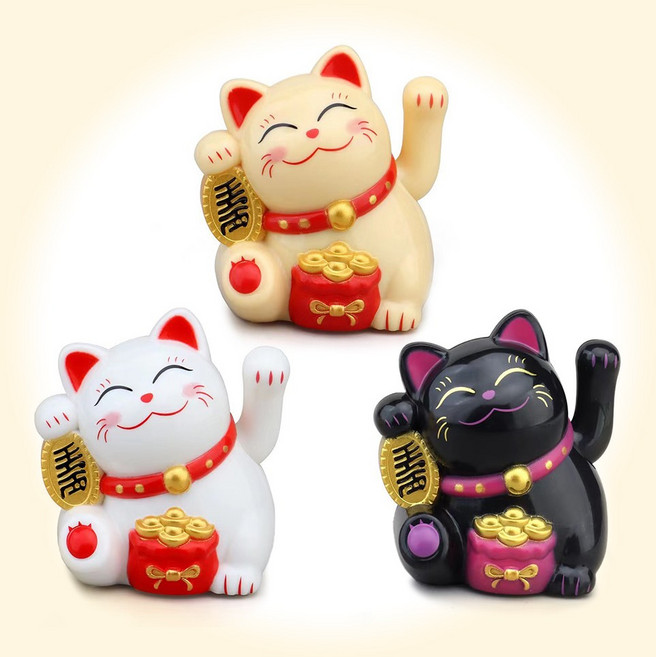 스톤베어 마네키네코 복고양이 노호혼 손 흔드는 고양이 3종 세트