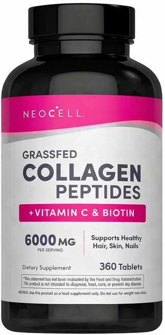 NeoCell 네오셀 목초 사육 소 콜라겐 펩타이드 정제 360정 비타민 C 비오틴 함유 대용량 127828, NeoCell 네오셀 목초 사육 소 콜라겐 펩타이드 정 - 쿠팡