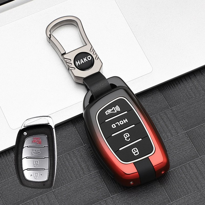 하코 심리스 현대 호환제품 차키케이스 키홀더, 레드, H-03