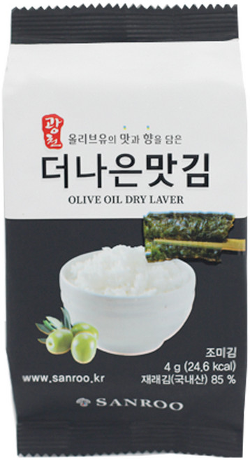 광천 올리브김 더나은맛김 4g x 72개입 최고급 원초김 올리브유, 상세페이지 참조