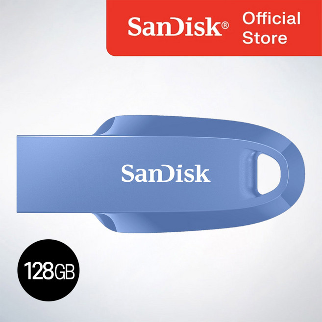 샌디스크코리아 공식인증정품 USB메모리 Ultra Curve 울트라 커브 USB 3.2 CZ550, 128GB, 1개