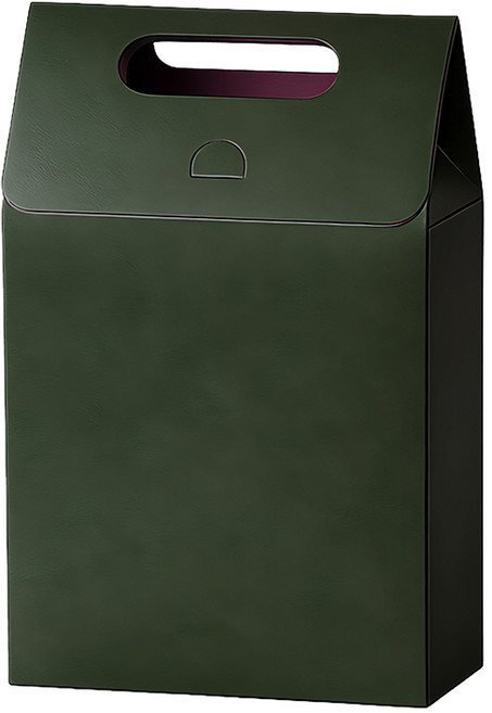 크라프트 손잡이 종이 선물 포장백 쇼핑백, 10개, M 그린