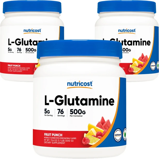 뉴트리코스트 L-글루타민, 500g, 3개 - 쿠팡