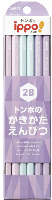 Tombow ippo! 六角2B鉛筆 12本入, 1個, KB-KPB01-2B